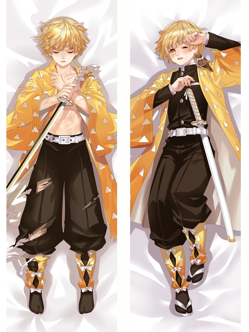 

Mxdfafa Dakimakura Case Japanese Anime Agatsuma Zenitsu Pillow Cover Male Cartoon Hugging Body Pillowcase Otaku Bedding