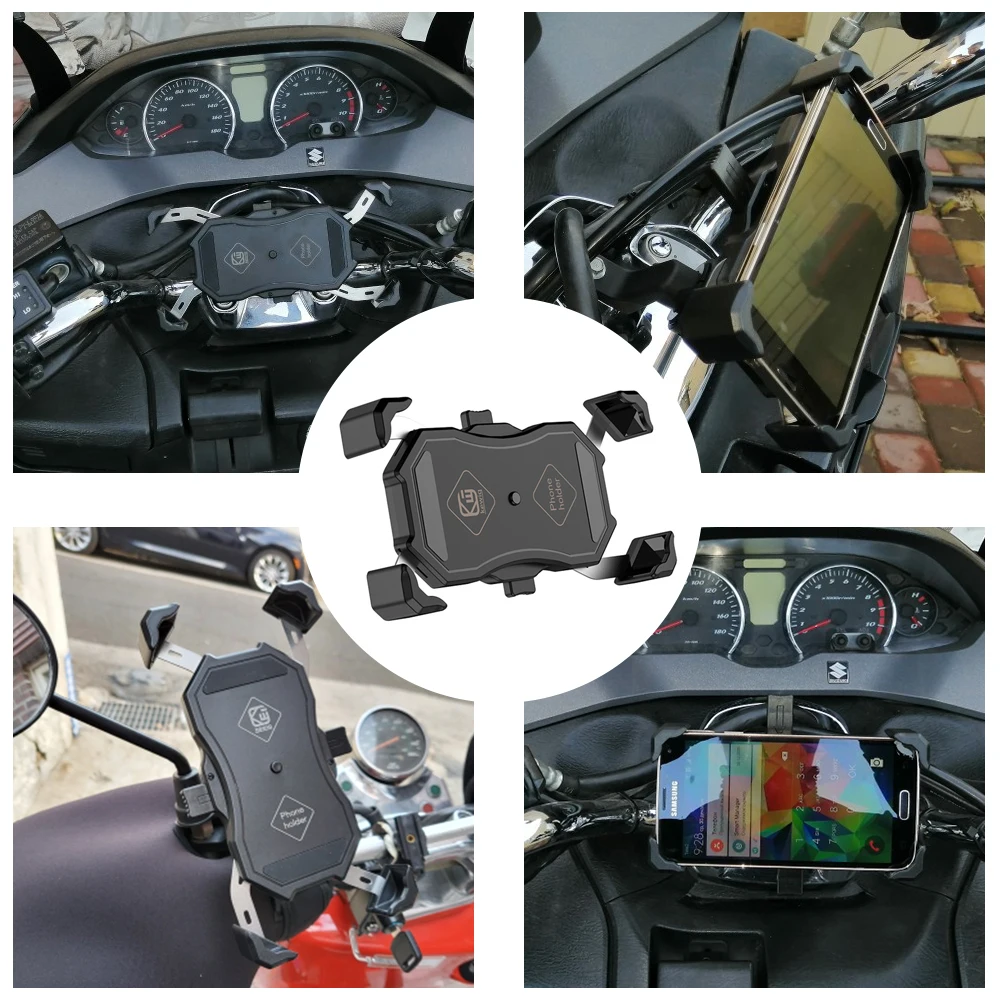 motorcycle bicycle handlebar stand mount phone holder bracket type for iphone samsung motorcycle accessories universal free global shipping