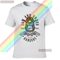 law and order rangers gorilla summer print t shirt clothes popular shirt cotton tees amazing short sleeve unique unisex tops