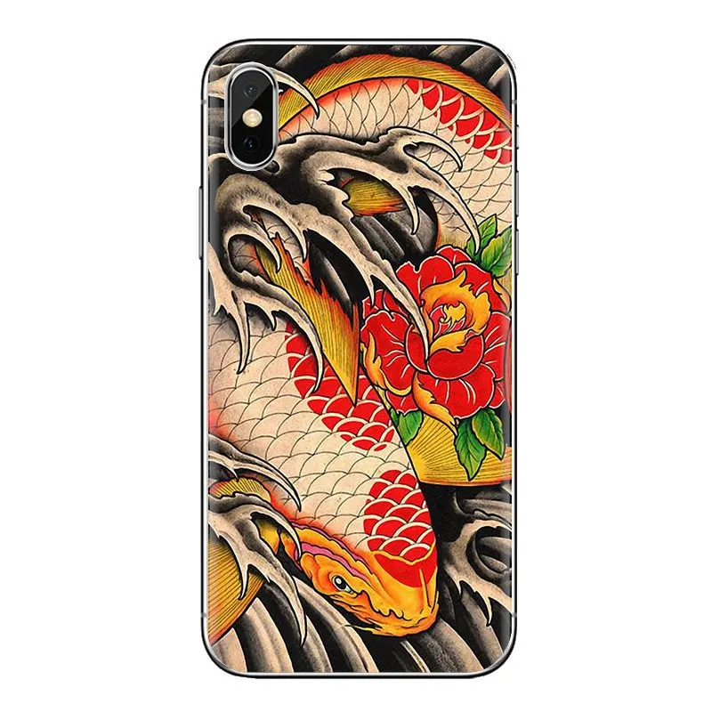Силиконовый чехол для телефона японский журавль Гора Фуджи волна Xiao mi 4 5 5s 6 A1 A2 5X6X8