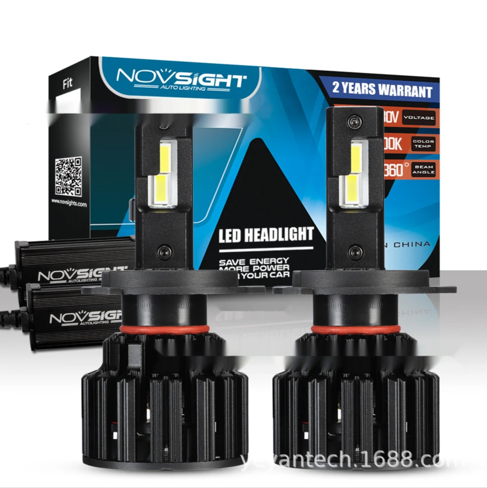 Светодиодные фары серии F06, Автомобильные светодиодные фары NOVSIGHT 100 Вт H4 H7 H11