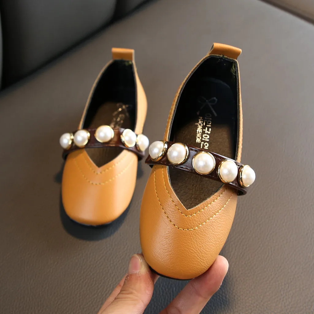 Демисезонные туфли принцессы для девочек новинка 2019 детские сандалии с жемчугом