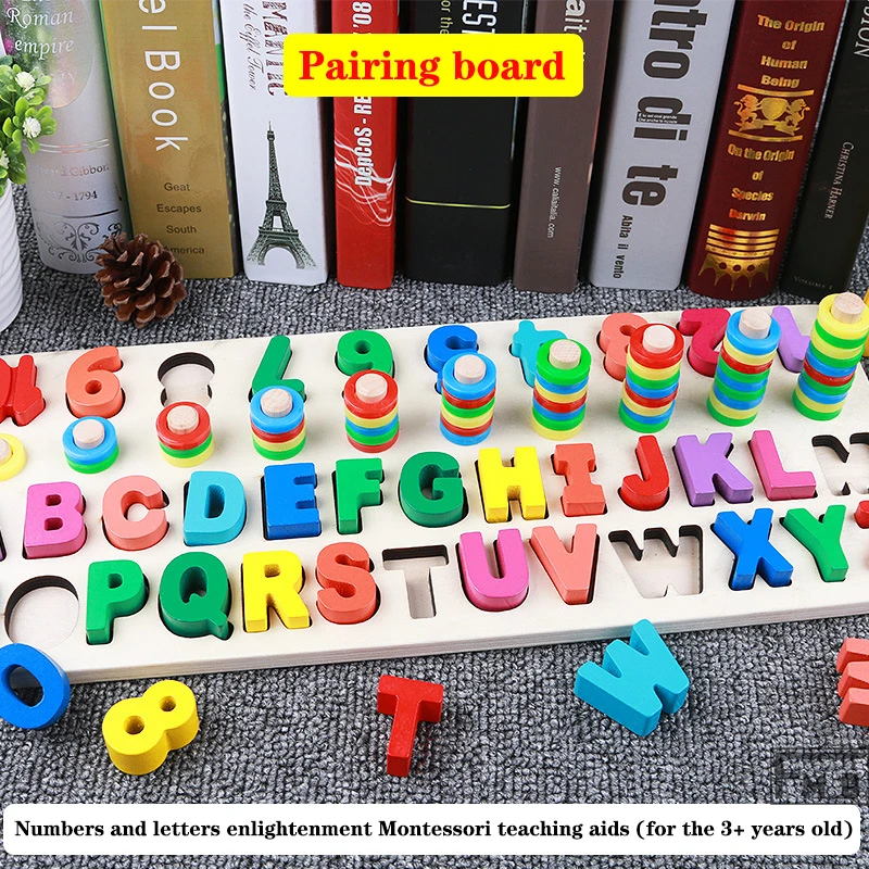 Number/Color/Letter cognitive logarithmic board montessori toys for the 3+years old kid | Montessori