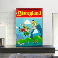 wall art hd printed alice in wonderland pictures canvas home decor modular disneyland painting no frame cuadros for living room