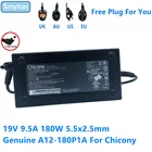 Оригинальный адаптер Chicony для ноутбука MSI GT683 GT780DX Clevo NP8268 P150EM P670SG, 180 Вт, 19 в, а