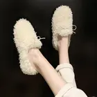 Женская зимняя обувь в горошек, Корейская версия, бархатная хлопковая обувь, женская обувь на шнуровке, зимняя обувь, Осенняя обувь, плюшевая обувь, 2021