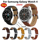 Ремешок кожаный для Samsung Galaxy watch 4 classic 46 42 мм 4 40 44 мм