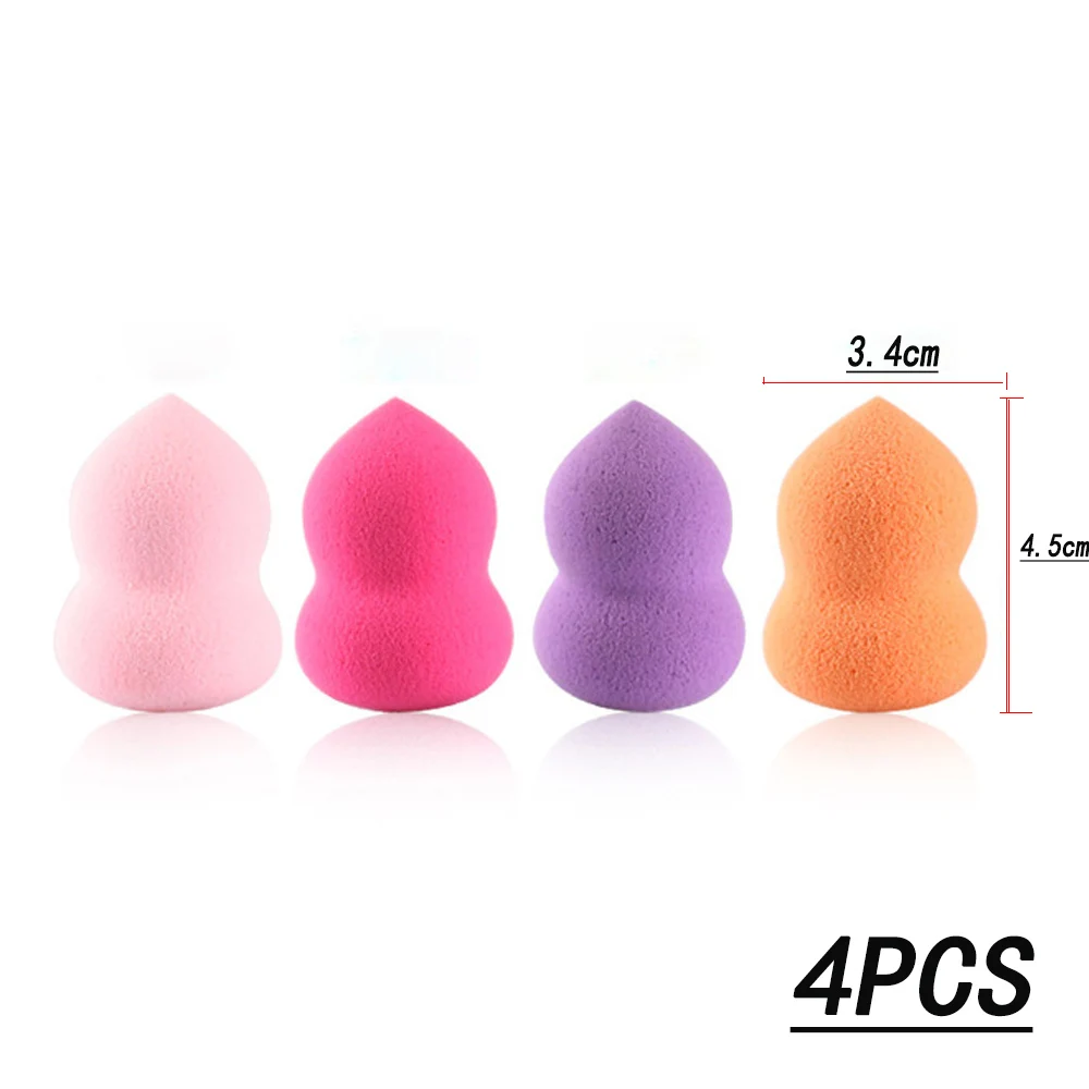 4 Pcs 3.4X4.5cm 4 шт. губка для основы лица красота макияж Косметическая пуховка основа жидкая пудра лицо нос косметические инструменты для макияжа - Цвет: 4 Pcs 3.4X4.5cm