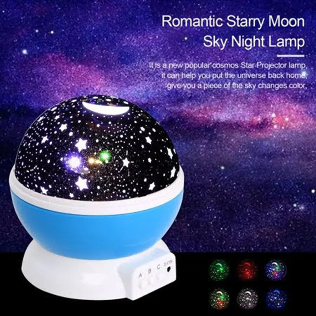 

LED Rotating Night Light Projector Starry Sky Star Master Children Kids Sleep Romantic LED USB Projector Lamp Child Gifts