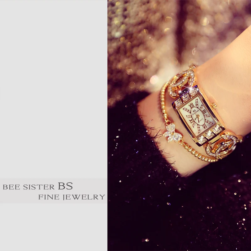 Лидирующий бренд роскошные королевские Золотые женские часы кварцевые ремешок