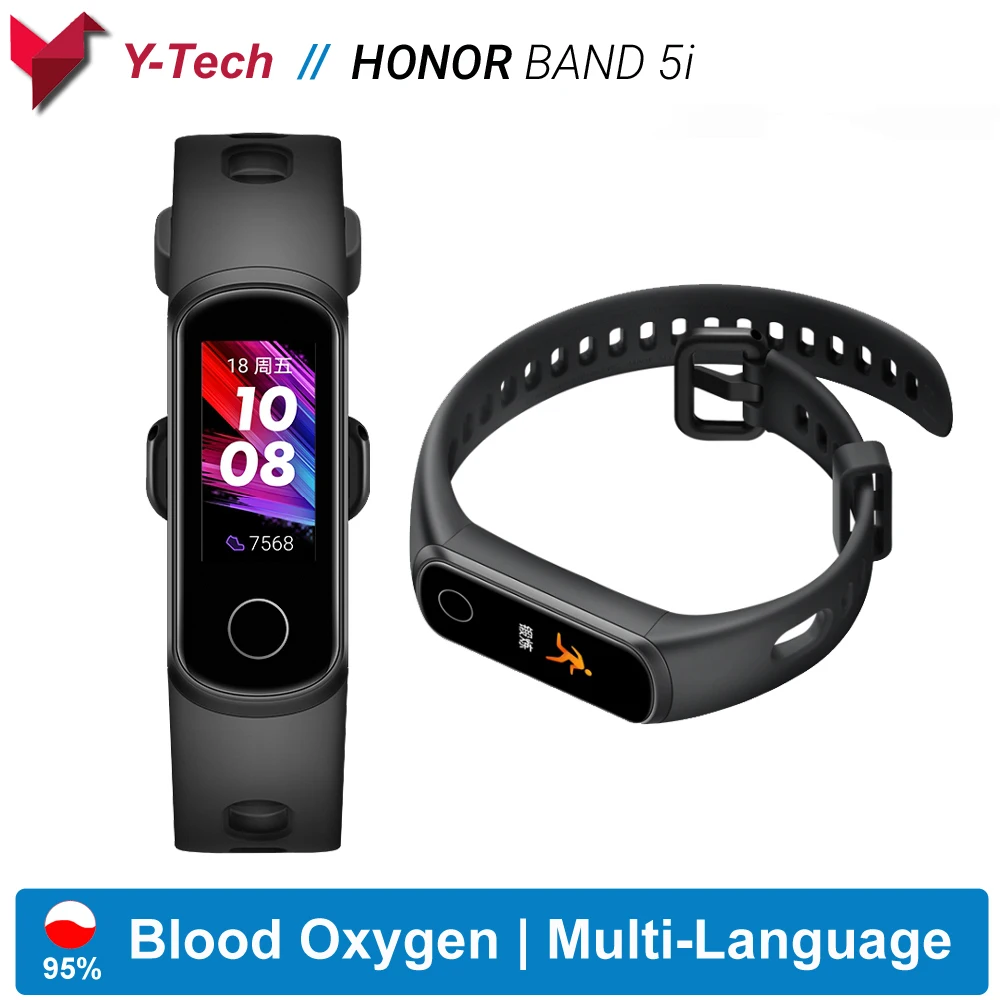 Смарт часы Huawei Honor Band 5i умные с пульсометром и управлением музыкой новые usb