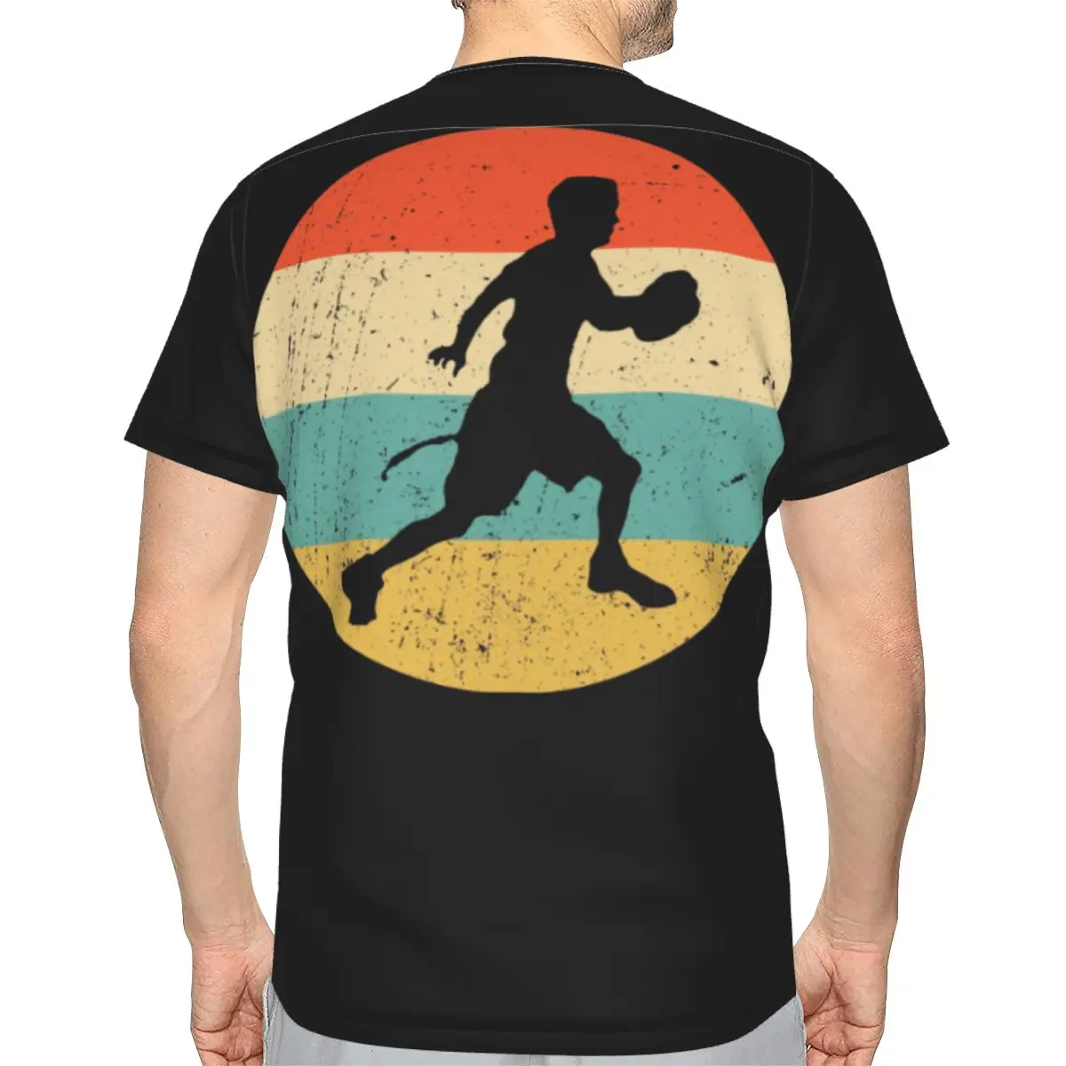 Футболка в винтажном стиле с изображением флага футбольного мяча | Мужская