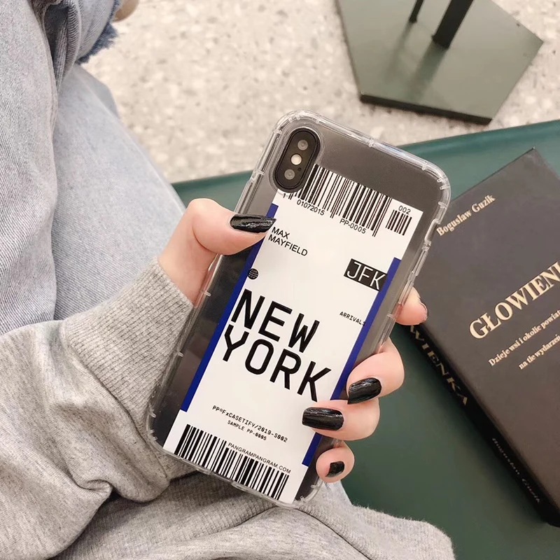 Милый ins Funny Bar Label World ticke чехол для телефона для iphone XS MAX XR X 7 6 8 plus 11 11Pro MAX прозрачный мягкий кремний TPU задняя крышка