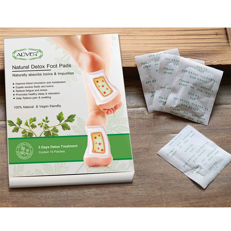 10pcs Herb Detox Foot Patches Pads Body Toxins Feet Slimming Cleansing Herbal Adhesive Care Health |