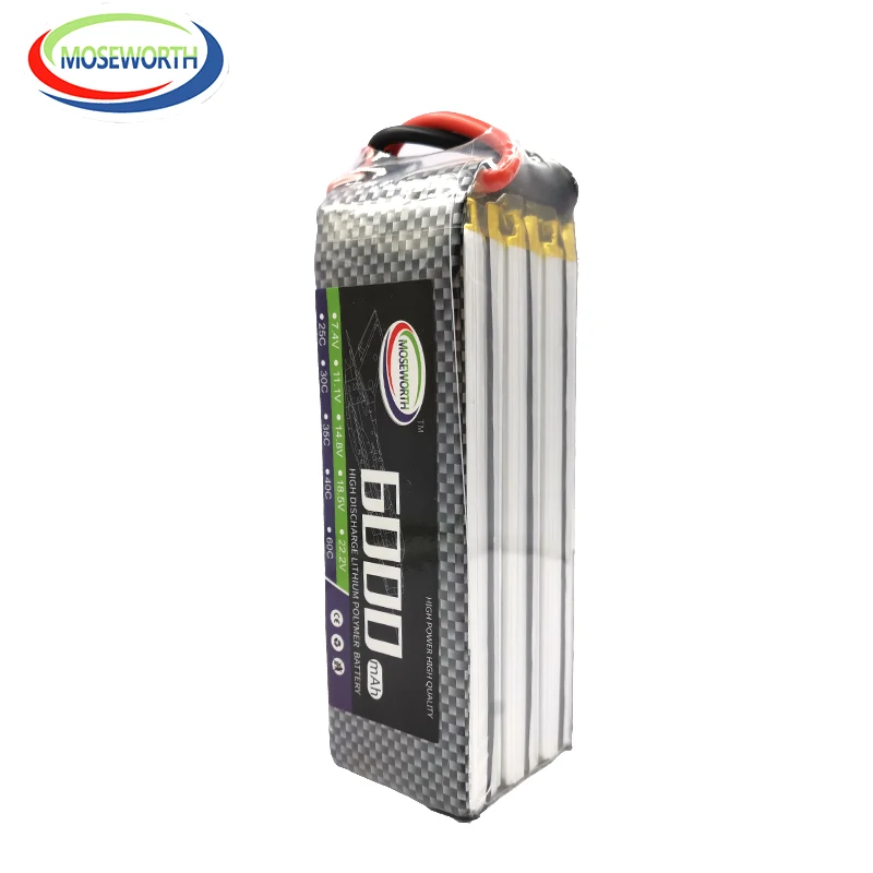 

2020 New 6S 22.2V RC Drone LiPo Battery 6000mAh 60C For Airplane Helicopter Quadrotor Car Max 120C LiPo Battery 6S 6000mAh