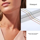 1 мм тонкое ожерелье с цепочкой для женщин звено чокеры из нержавеющей стали изящное многослойное ожерелье минимализм ювелирные изделия