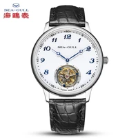 seagull mens watch tourbillon manual mechanical watch classic casual sapphire alligator leather strap heritage series 8809