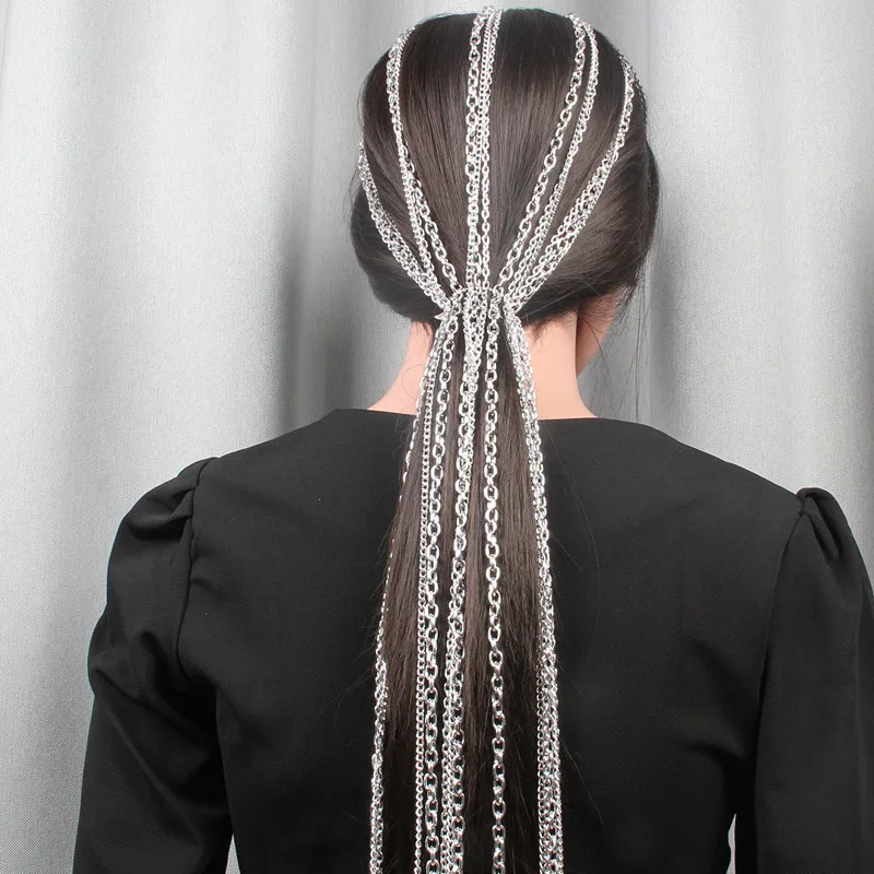 

Hot selling Hair accessories thick and thin chains trendy haircomb headbands for women Hair accessories