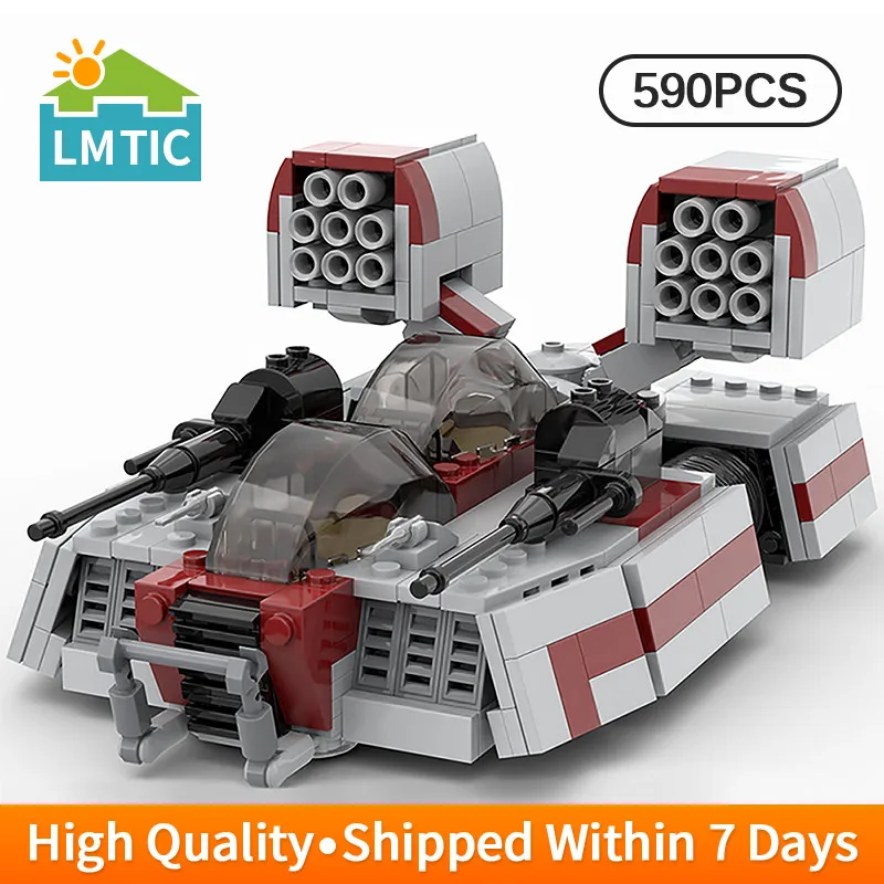 

359pcsSpace Military Series Weapon Bricks Star Armored Assault Tank AAC-1Model Building Blocks Kids DIY Toys for Children Gifts