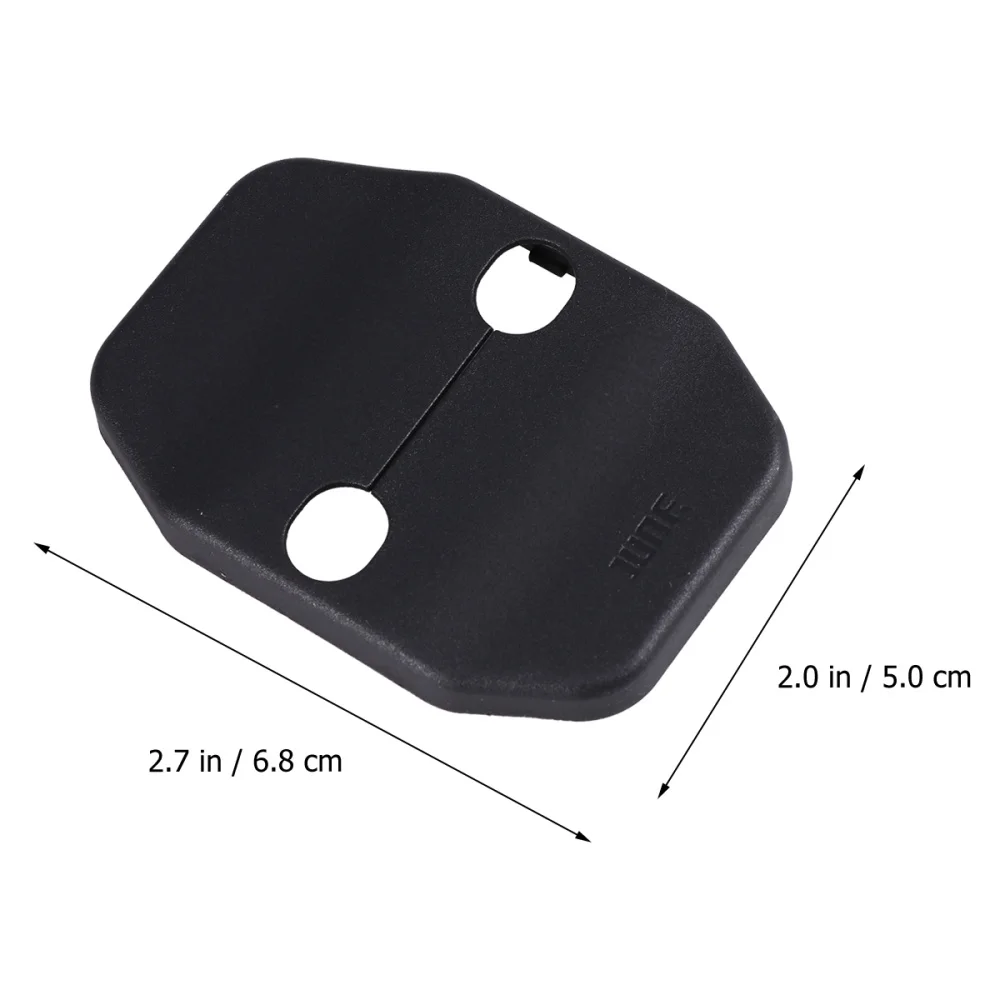 

AA 4pcs Car Door Lock Buckle Cover Trim Protection Black ABS Plastic Door Lock Buckle
