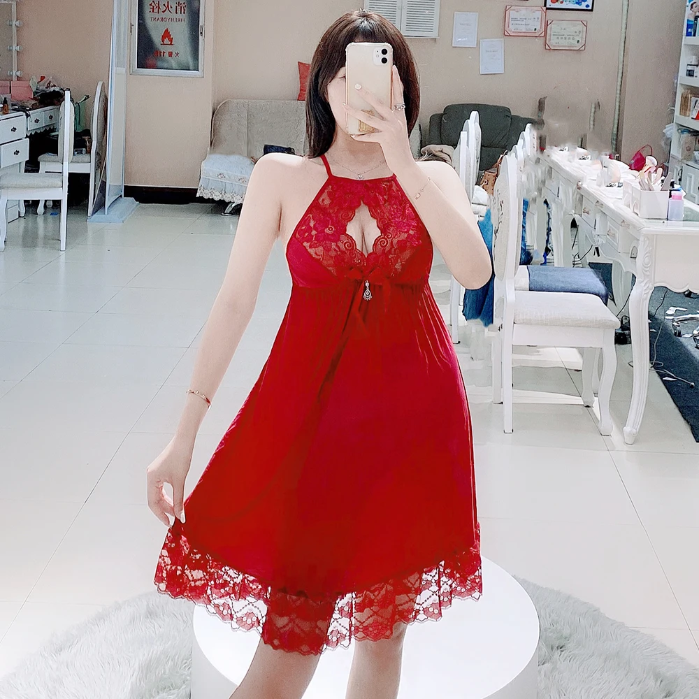 Размера плюс Для женщин пижамный комплект женского белья сексуальное кружево