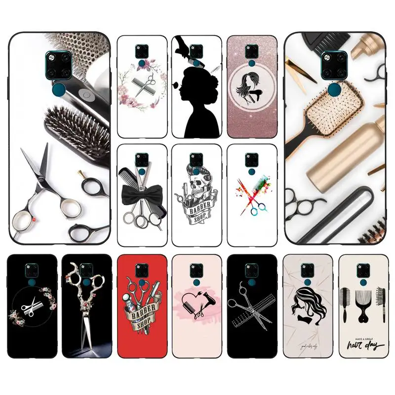 FHNBLJ Парикмахерская ножницы щетка переключатель чехол для телефона huawei mate 10 20 lite