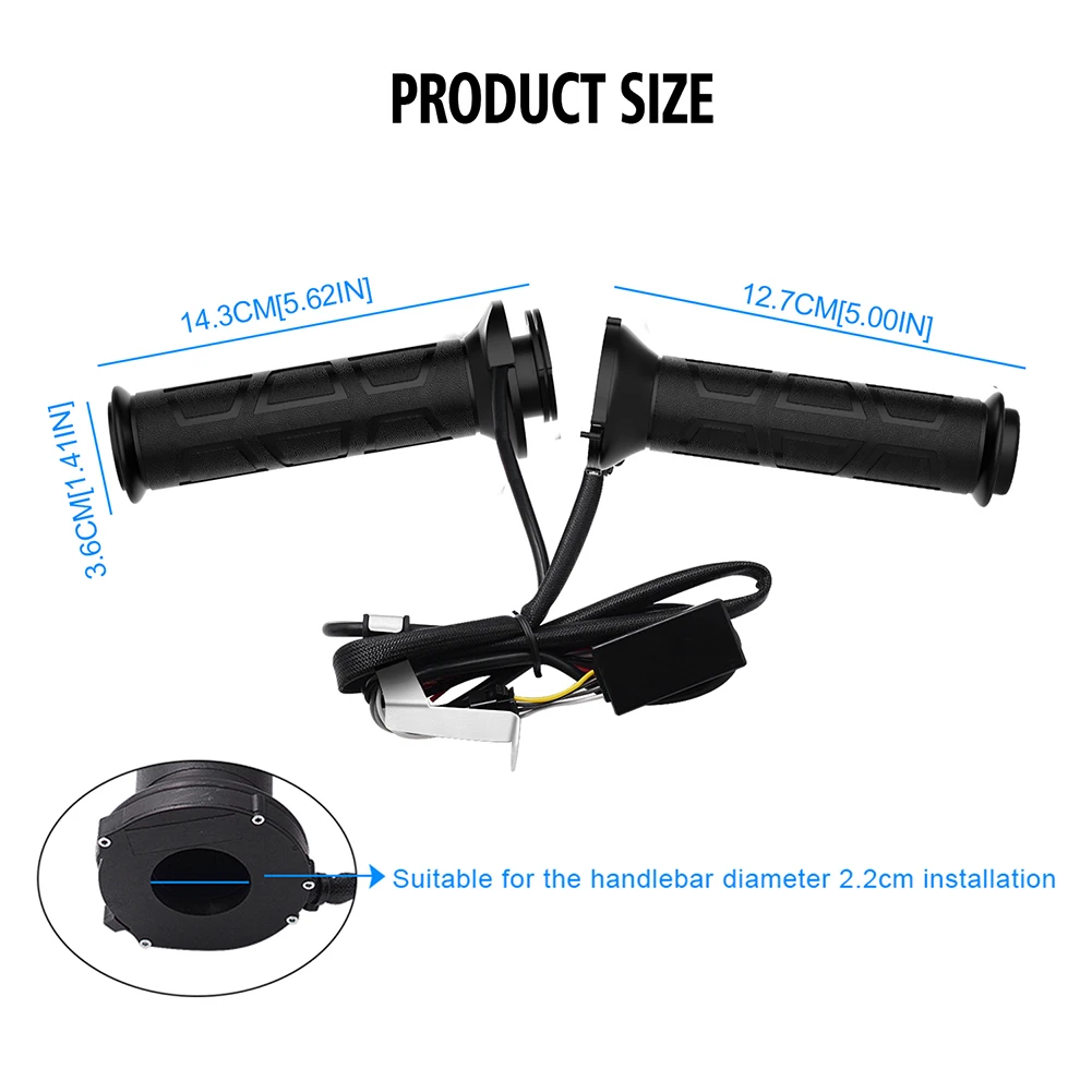 

1 Pair 7/8" Motorcycle handlebar Electric Hot Heated Grips Handle Handlebar Warmer manillar Adjustable Hot Grip 12V hot
