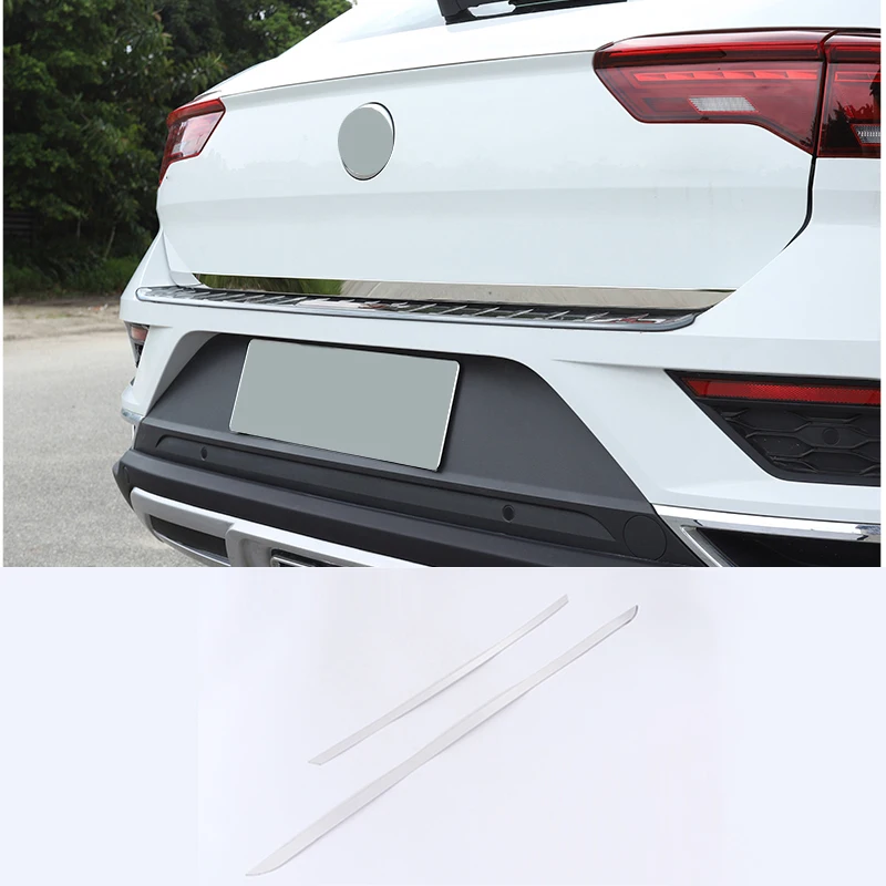 

lsrtw2017 stainless steel car taildoor edge trims decoration for volkswagen t-roc 2017 2018 2019 2020