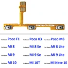 Кнопка включениявыключения питания, гибкий кабель для Xiaomi Poco X3 M3  Mi 8 9 Se Lite  Mi 10 9T 10T 11 Note 10 Pro Lite
