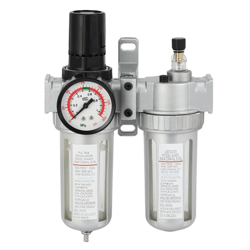 

SFC400 1/2 Air Compressor Fuel Oil Water Moisture Lubricator Trap Filter Air Regulator Connection Pneumatic Parts