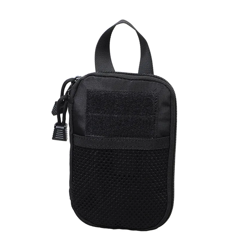 EDC тактический Molle медицинский Чехол Открытый Военный Туризм Кемпинг путешествия хранение кошелек поясная сумка держатель для мобильного телефона охотничья сумка - Цвет: Black