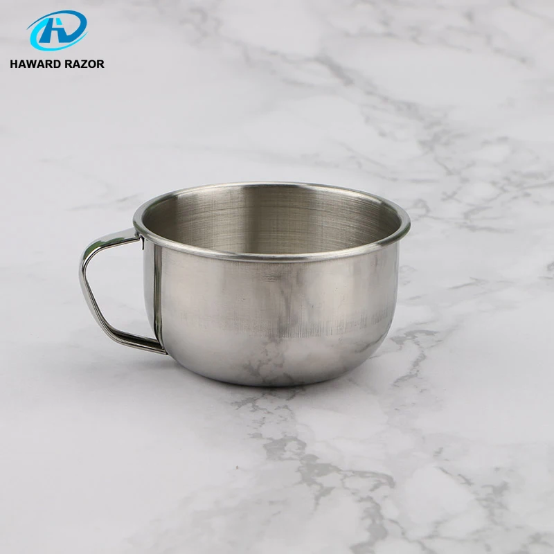 HAWARD Razor Мужская чаша для мыла/чаша бритья из нержавеющей стали/чаша с поролоновой