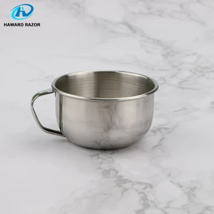 HAWARD Razor Мужская чаша для мылачаша для бритья из нержавеющей сталичаша с поролоновой щеткой с ручкой, мужские аксессуары для бритья