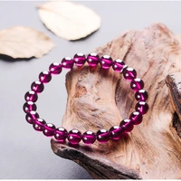 female excellent jewelry bracelet natural garnet elastic rope wine red bead charms bracelet for women girl jewelry