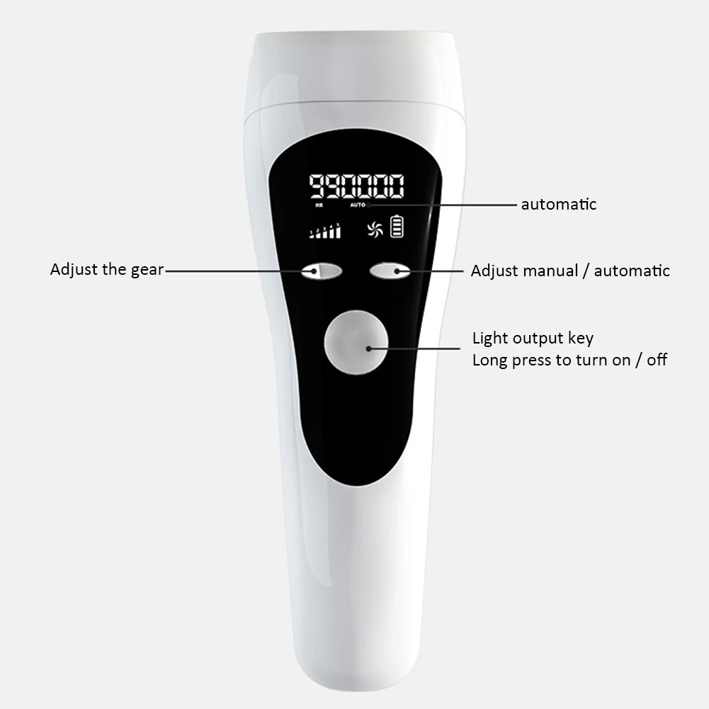 

LCD IPL Laser Hair Removal Machine 990000 Flash Epilator For Women Permanent Photoepilator Painless Depiladora Facial Beauty