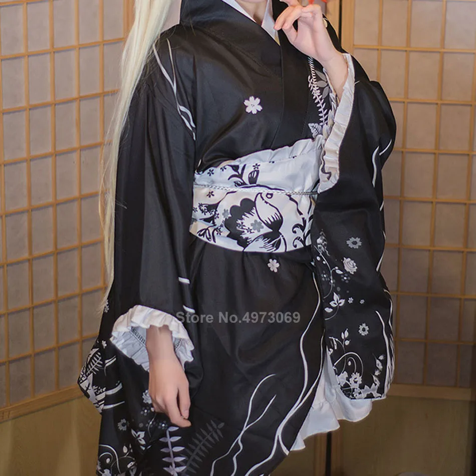 Кимоно в японском стиле для девочек винтажная юката хаори японское аниме косплей