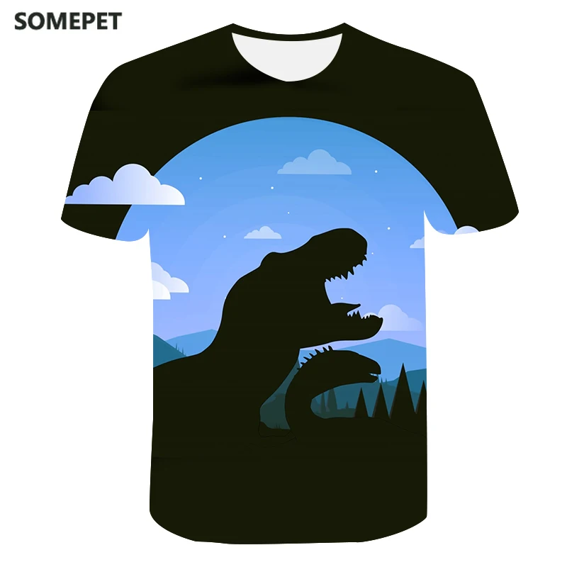 

World Fallen Kingdom Cool Dinosaur Head Print T shirt Men/Wom