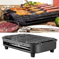 220V Multifunctional Electric Griddle Smokeless BBQ Grill Durable Baking Pan Grill Skewers Barbecue Grill Camping bbq Tool