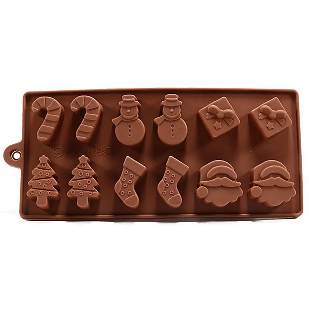 Форма для рождественского печенья инструменты украшения торта силиконовая