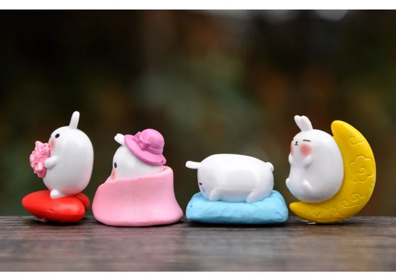 4 шт./лот мини мультяшный Картофель Кролик Торт Топпер ПВХ фигурка для детского