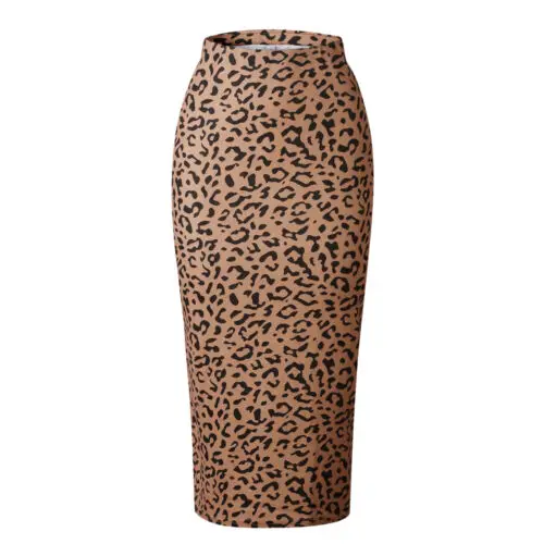New Women's Skirt Sexy Leopard Midi Party Bodycon High Waist Long Pencli Skirts Autumn Winter Fashion | Женская одежда