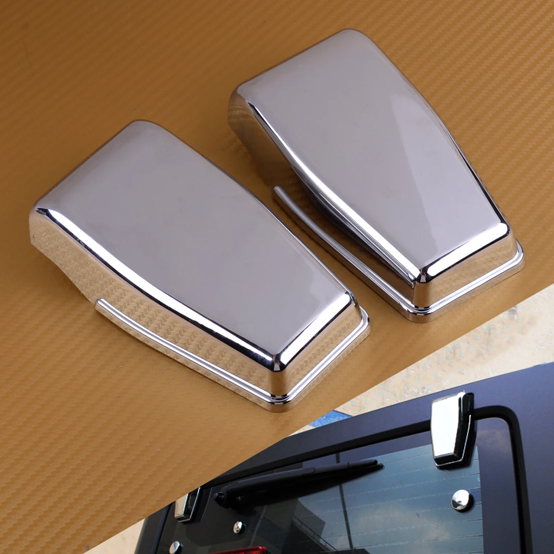 Beler 2 шт. ABS хромированные верхние задние петли для дверей и окон Накладка подходит