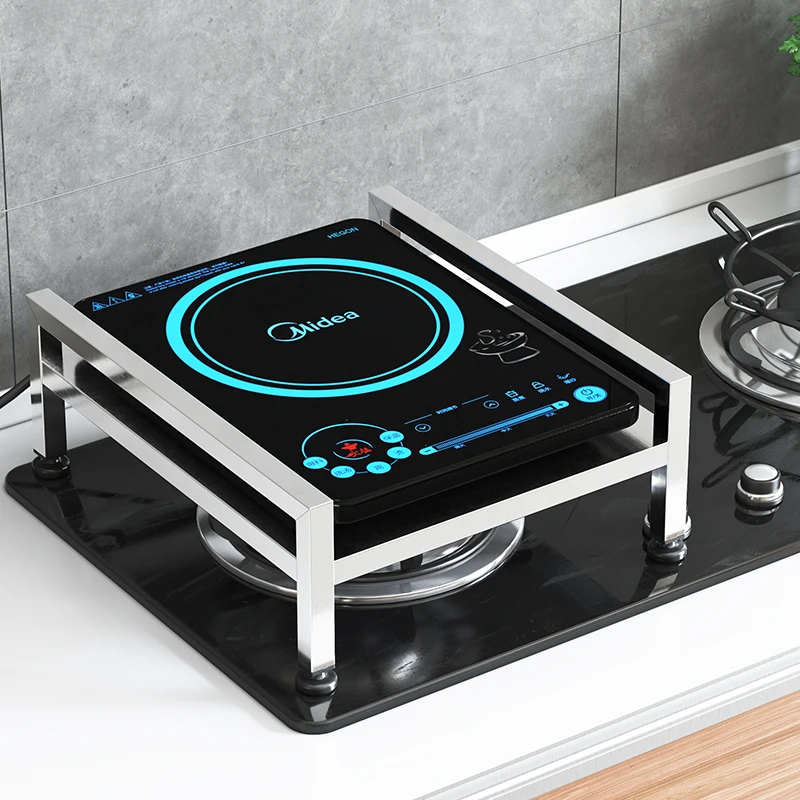 

304 Stainless Steel Induction Cooker Shelf, Fruits And Vegetables Chopping Board Cover Plate, Kitchen Countertop Storage Rack, S