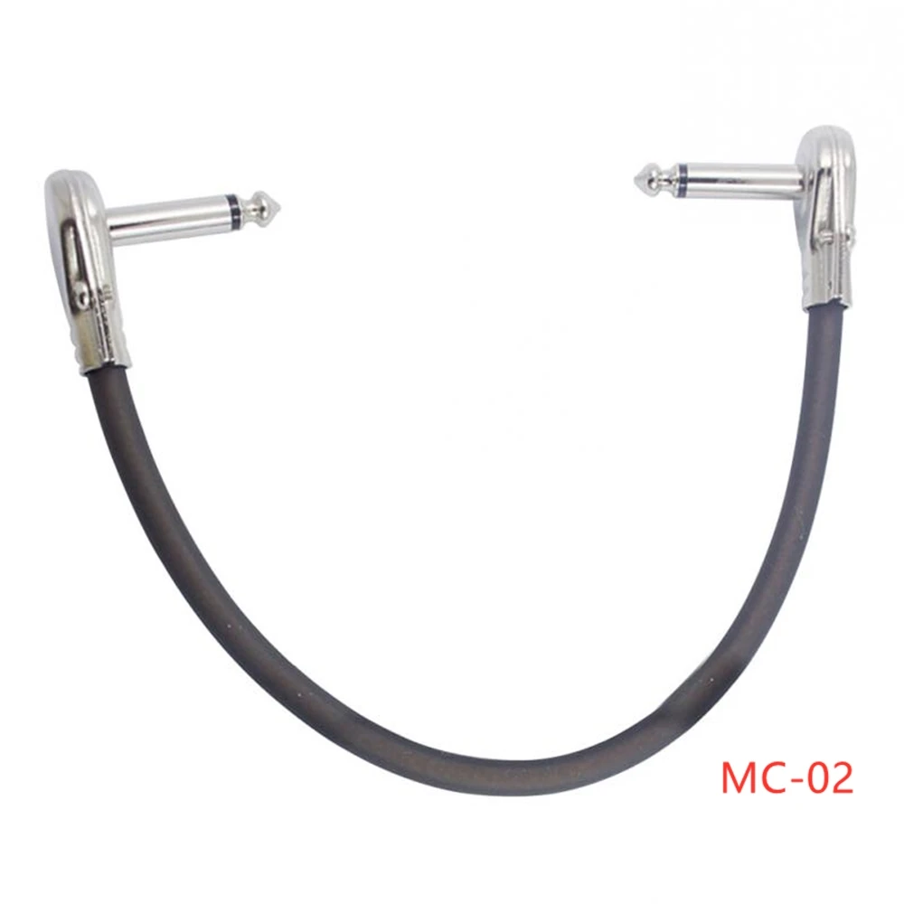 Кабель для гитары 30 см 1/4 дюйма с прямоугольным гитарным эффектом кабели педалей