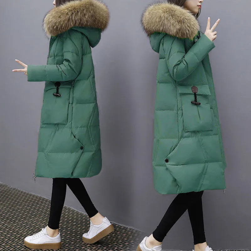 6XL Women Winter Coat Jacket Warm Down Cotton Parkas 2022 Female Long Hooded Overcoat Femme Oversize itse Coats C1589