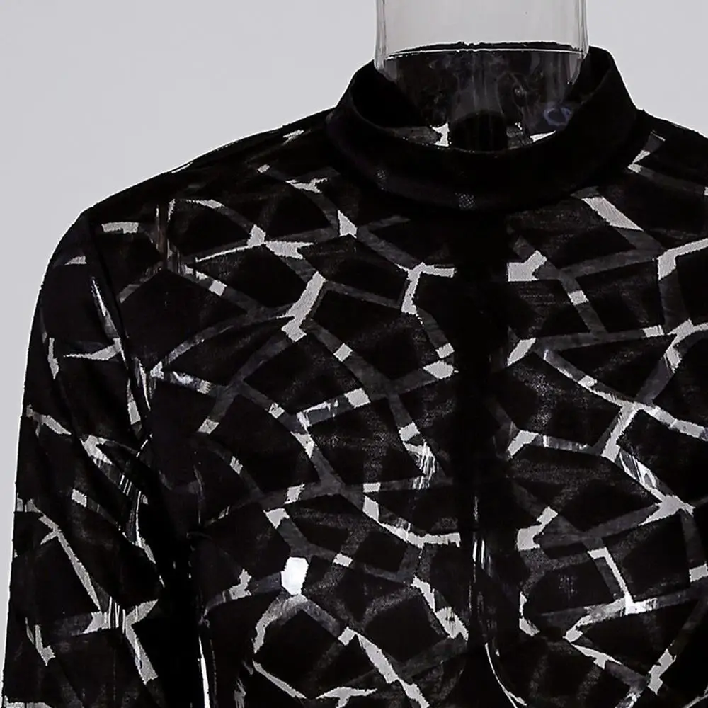 Женское платье для ночного клуба Сетчатое из чистого плюша на молнии женское с