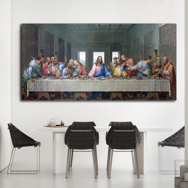 

The Last Supper By Leonardo da Vinci Canvas Paintings On the Wall Art Posters And Prints Famous Christ Art Pictures Wall Decor