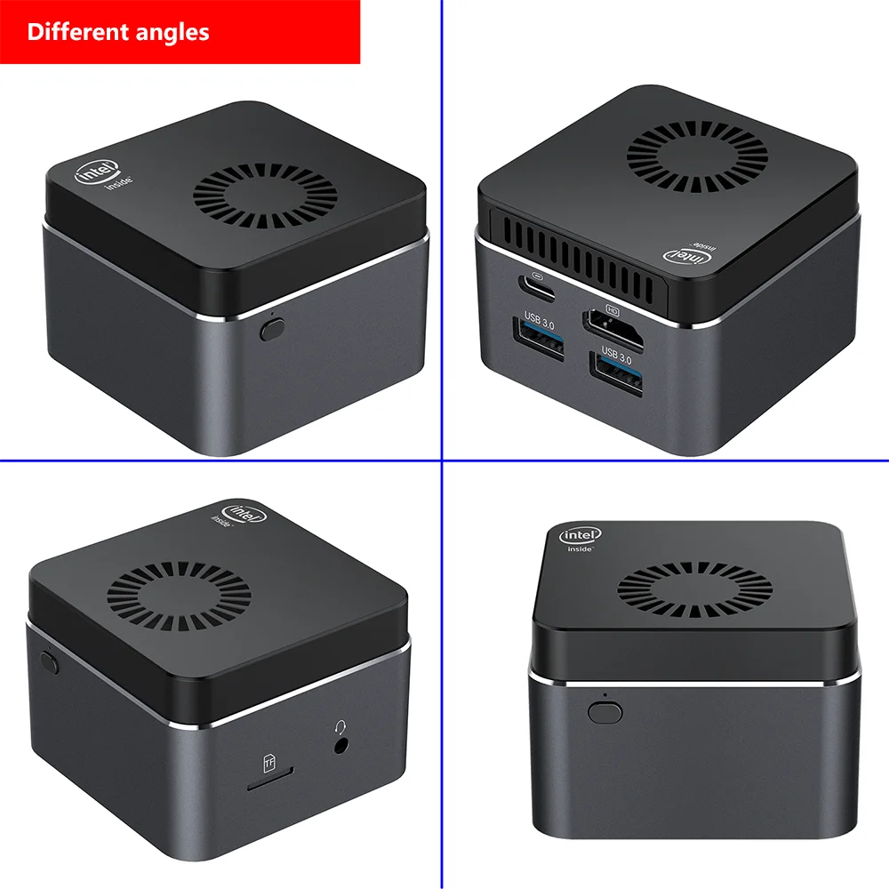 Мини компьютер M1T мини с Linux Celeron N4100 /J4125 8 ГБ ОЗУ 128/256/512 ГБ/IT ПЗУ USB3.0 BT4.2 Двойной Wi Fi 2