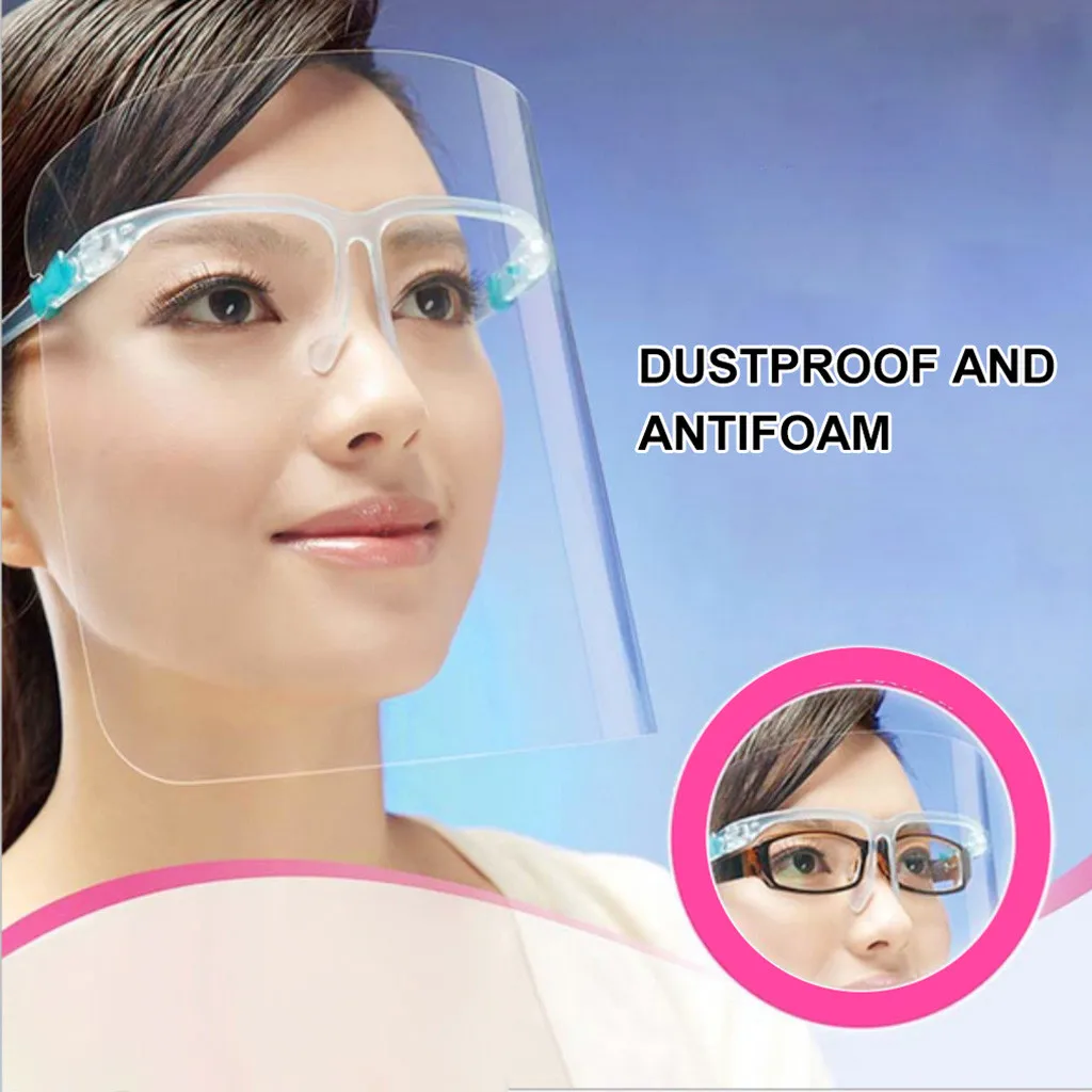 

Mask Transparent Glasses Protective Film Anti-Fog Droplet Prevention Activated Carbon With Filter Washable Cycling Mask