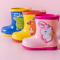 2021 new unicorn childrens shoes pvc rubber kids baby cartoon shoes water shoes waterproof rain boots toddler girl rainboots